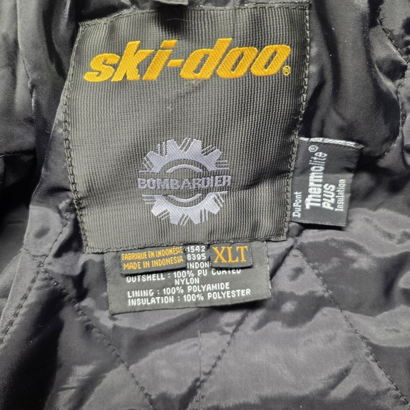 VTG Ski-Doo XPS Performance Bombardier Snowmobile Jacket Men's XLT Black Patches - Picture 4 of 16